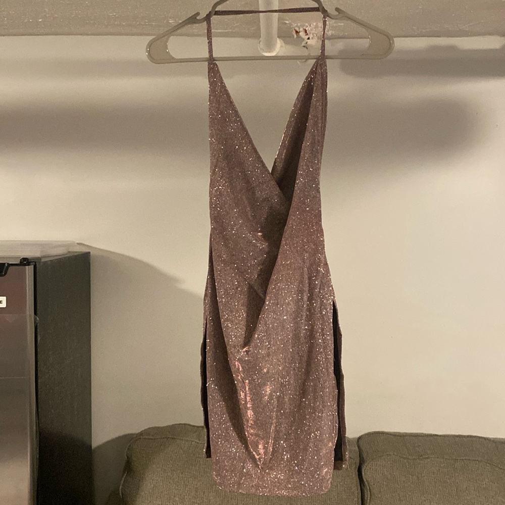 SHEIN Petite Halter Backless Dress